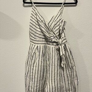 Sheike White and Black Striped Dress